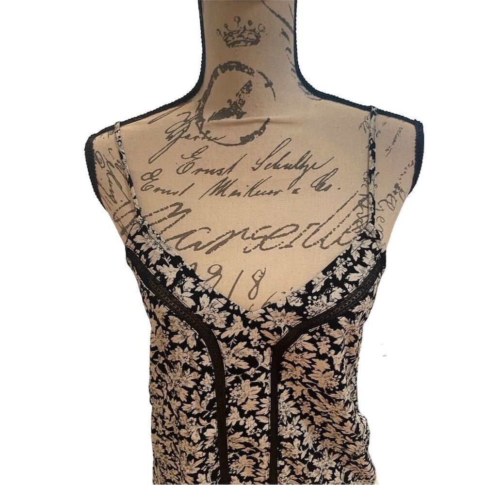 Treasure and Bond Women's XS Black & White Floral Camisole Tank Top NEW W/ TAGS